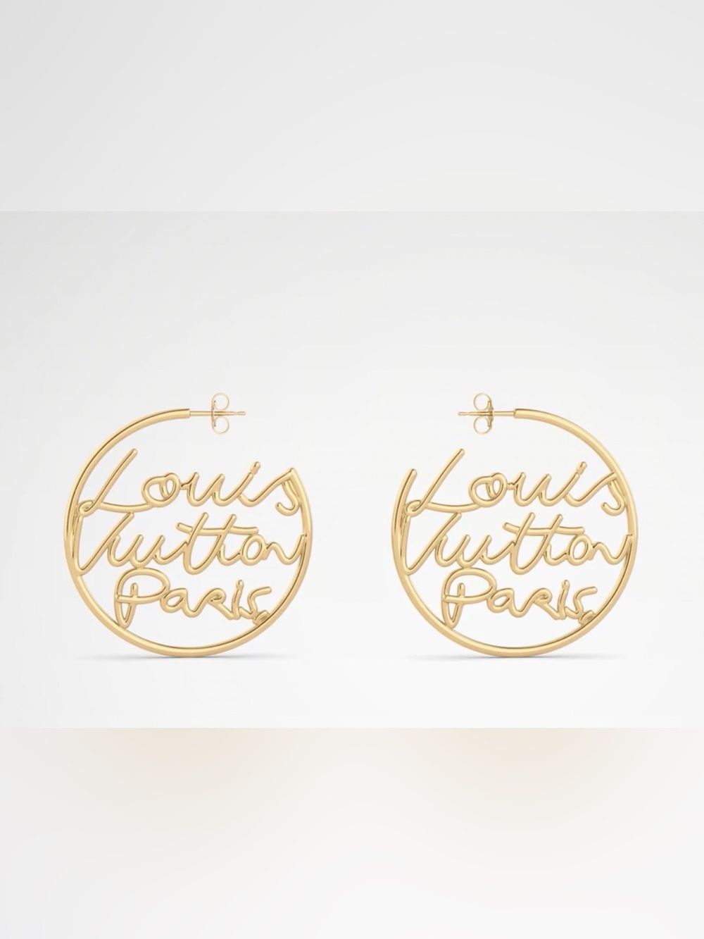 Louis Vuitton Hoop Script Earrings